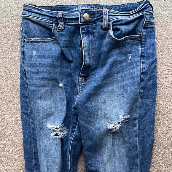 American Eagle Outfitters Highest Rise Jeggings with holes - Picture 2 of 9